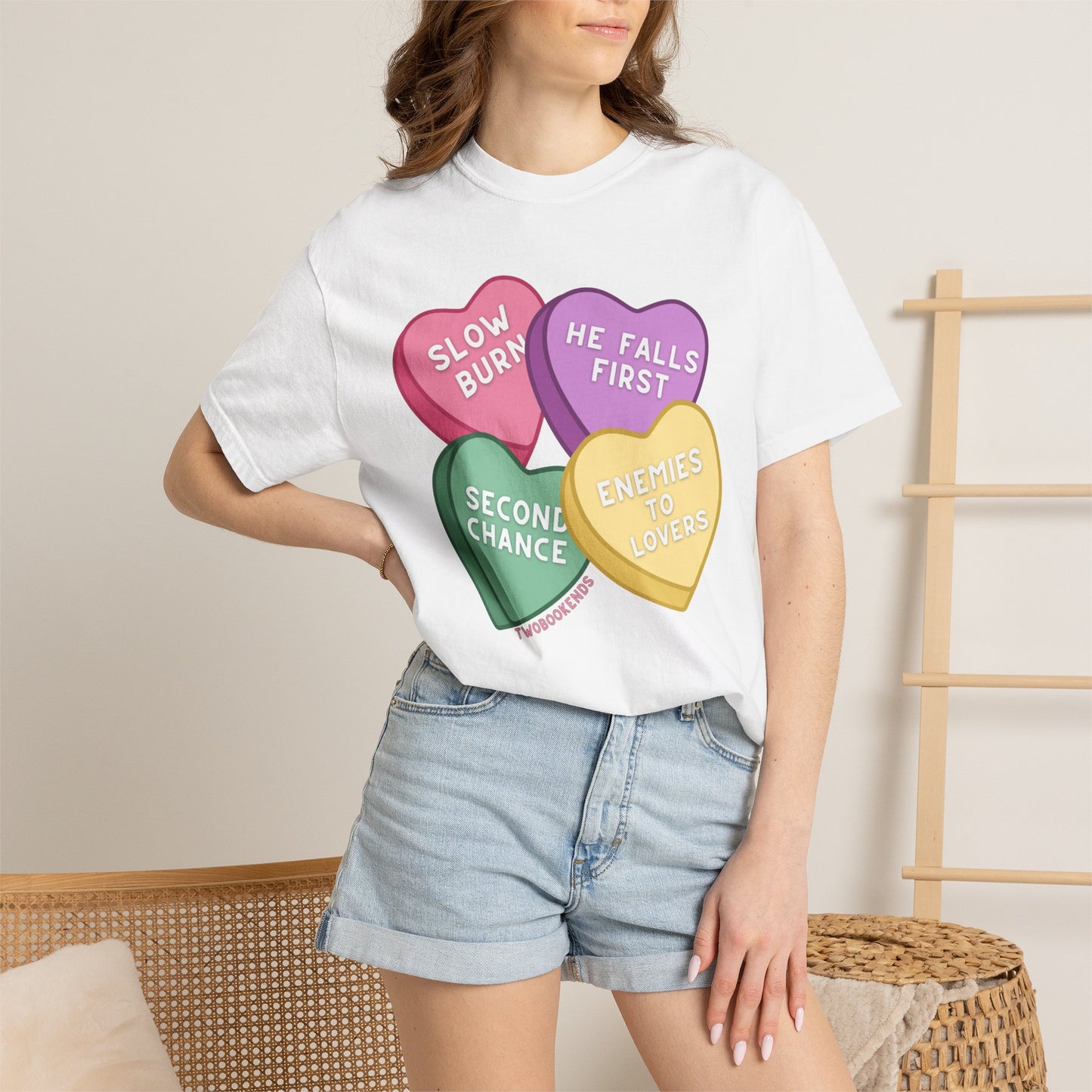 Romance Trope Candy Hearts T-Shirt