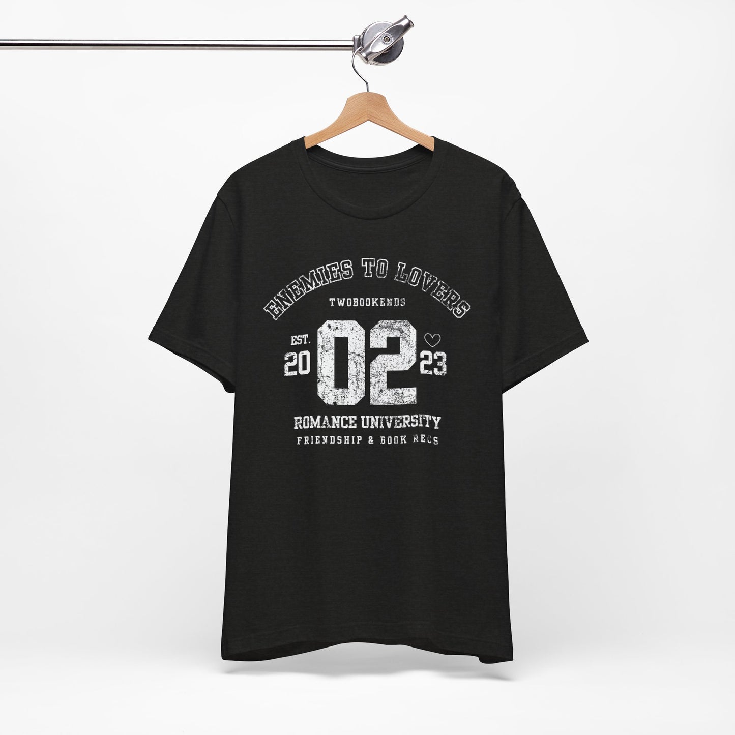 "Enemies to. Lovers" Romance University Jersey Tee