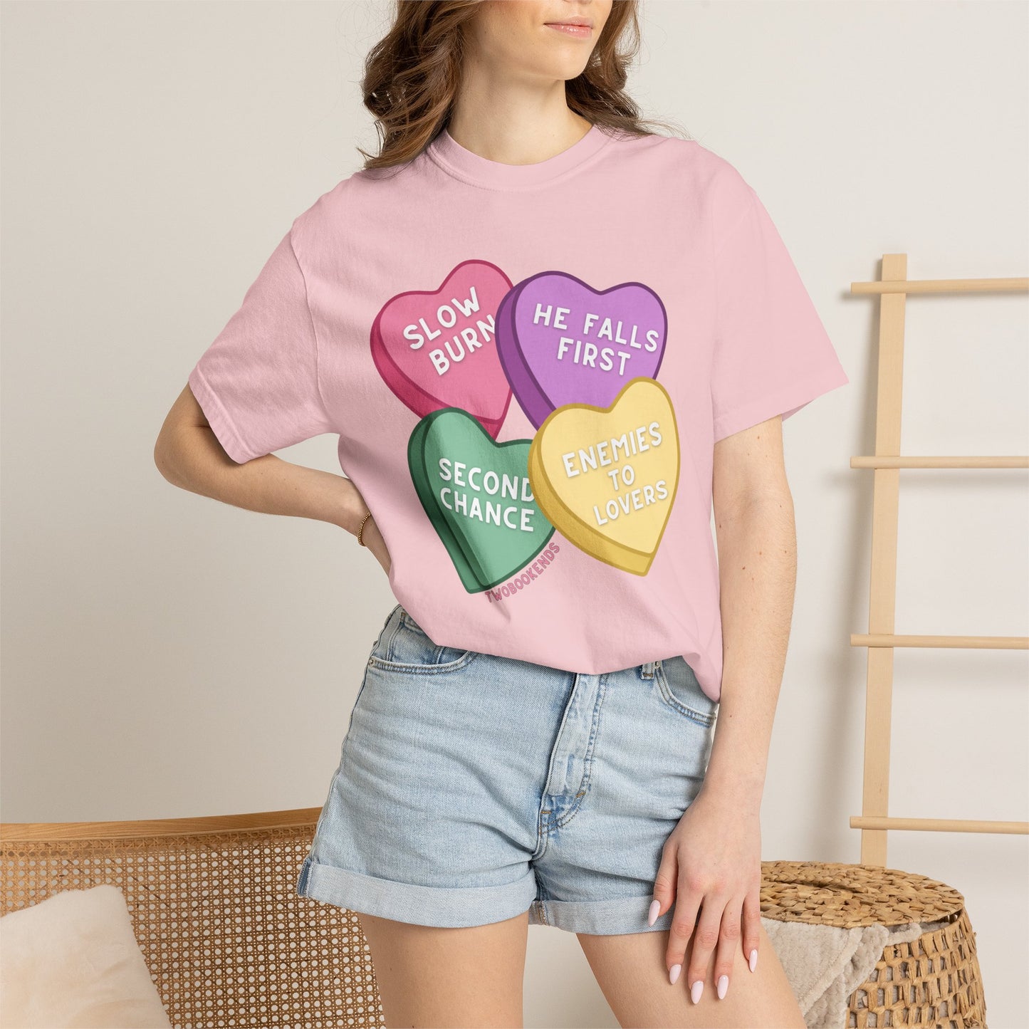 Romance Trope Candy Hearts T-Shirt