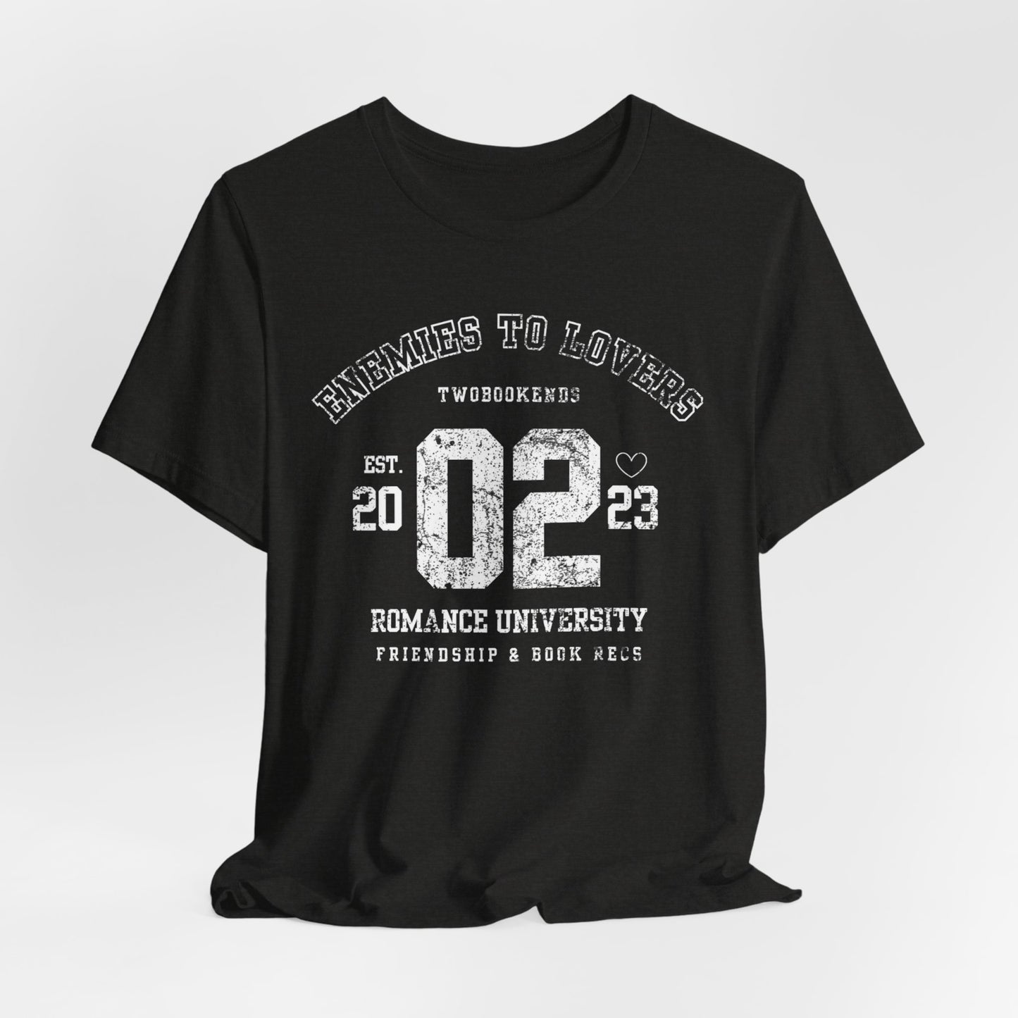 "Enemies to. Lovers" Romance University Jersey Tee