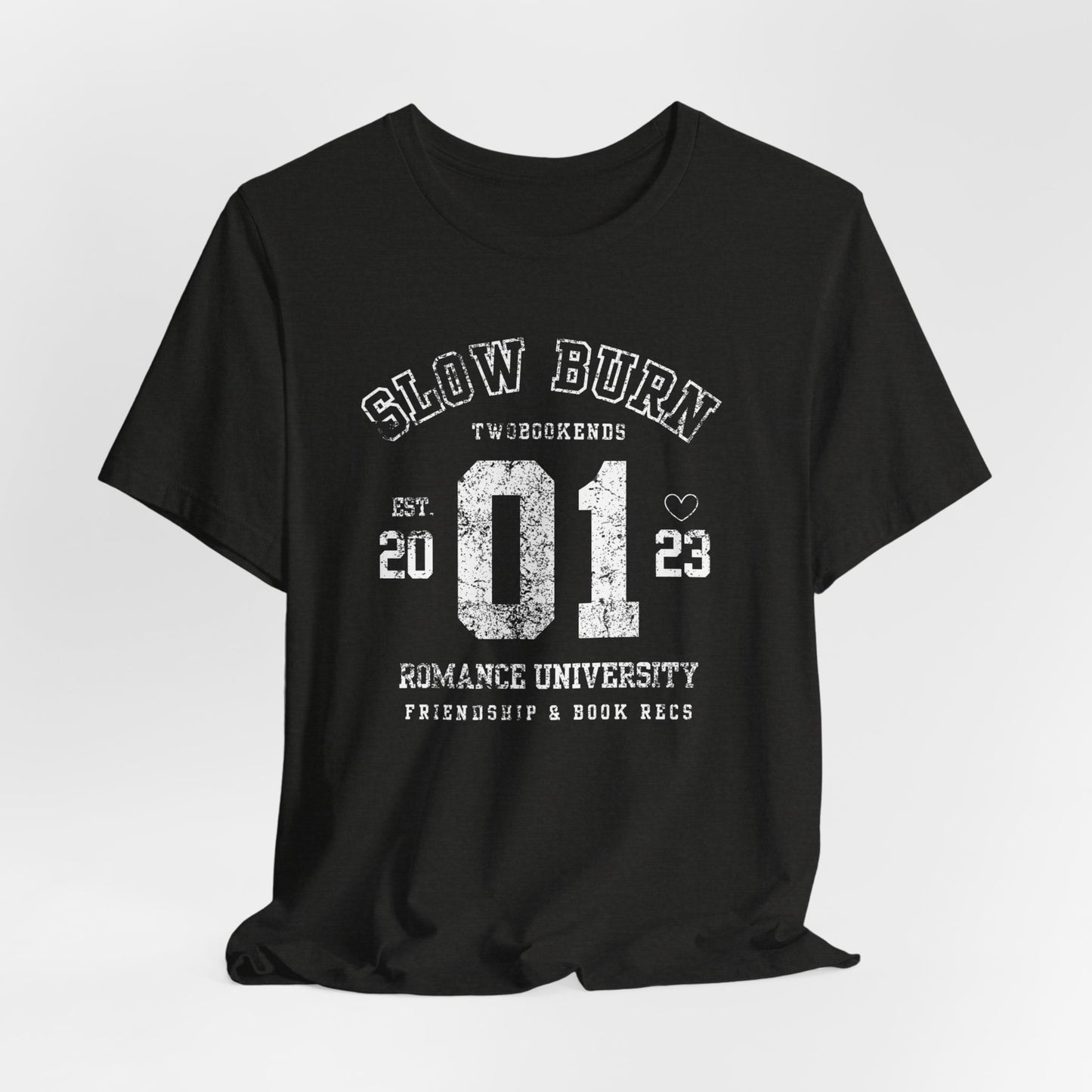 "Slow Burn" Romance University Jersey Tee