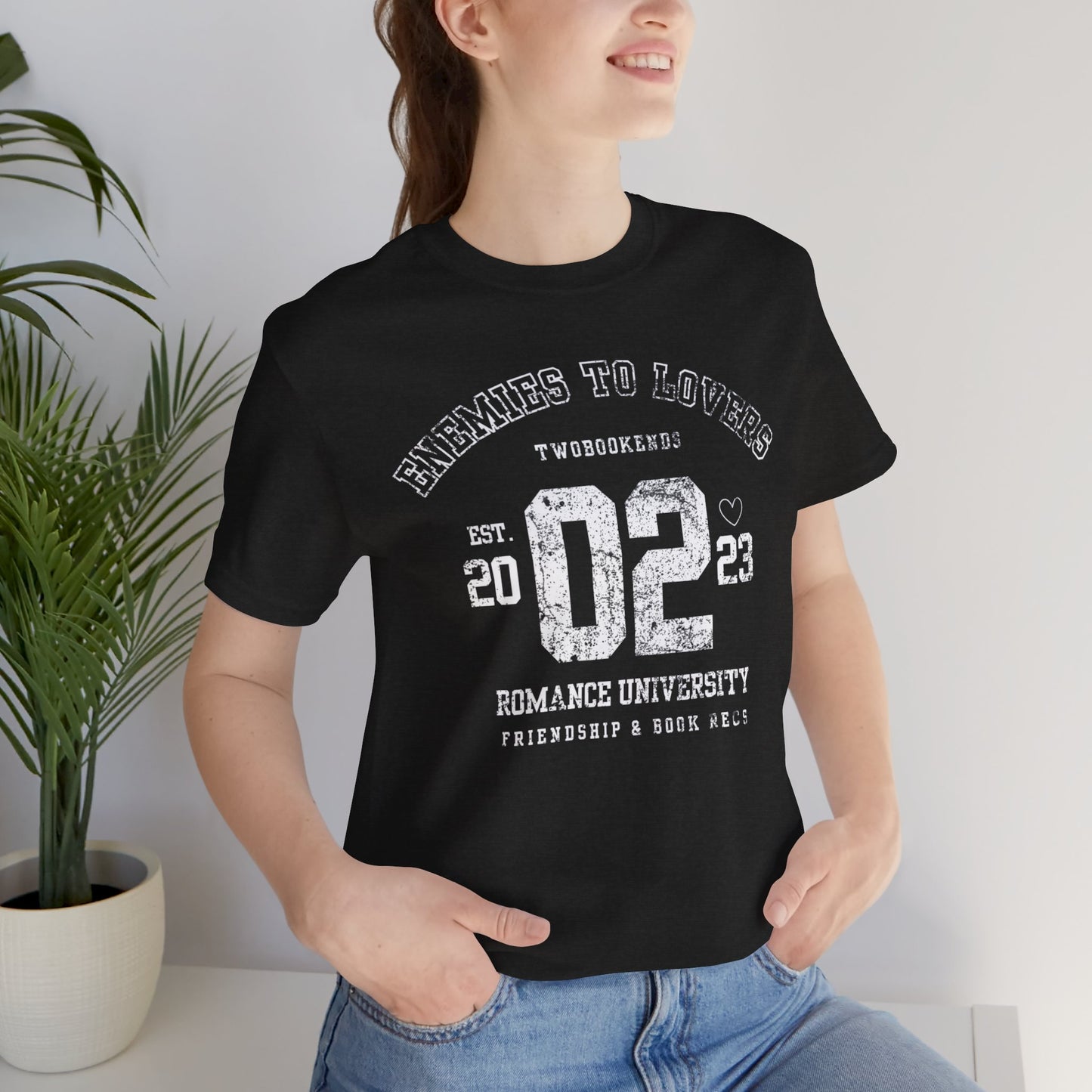 "Enemies to. Lovers" Romance University Jersey Tee
